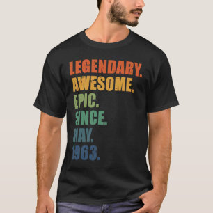 Camiseta Mayo de 1963 60 años Aniversario de la mujer 60 añ
