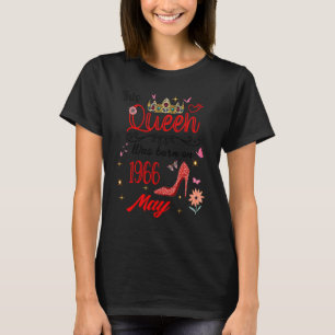 Camiseta Mayo De 1966 Cumpleaños De Esta Reina Nació En May