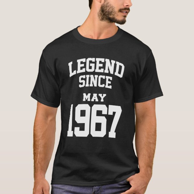 Camiseta Mayo de 1967 56ª leyenda de cumpleaños de 56 años (Anverso)