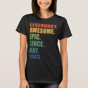 Camiseta Mayo de 1983 40 años Aniversario de la mujer 40 añ