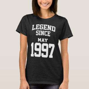 Camiseta Mayo de 1997 26ª leyenda de cumpleaños de 26 años