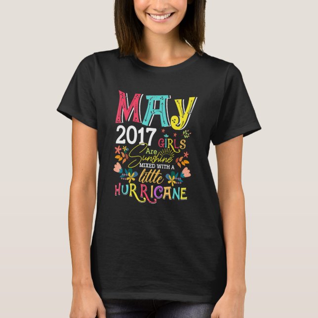 Camiseta Mayo de 2017 Chicas Sunshine Funny 5 años (Anverso)