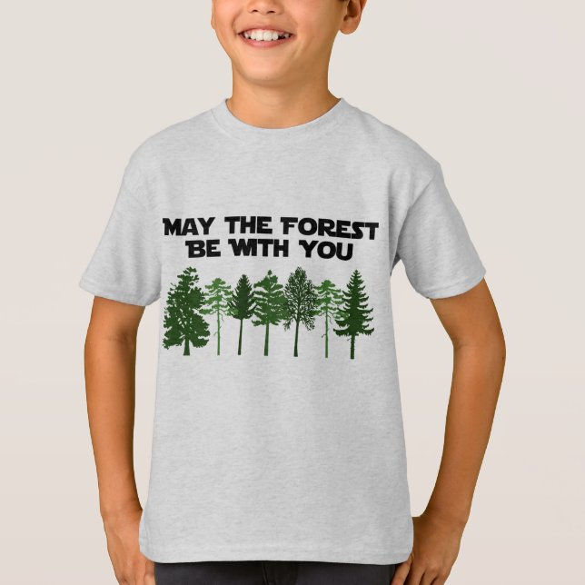 Camiseta Mayo el bosque esté con usted (Anverso)