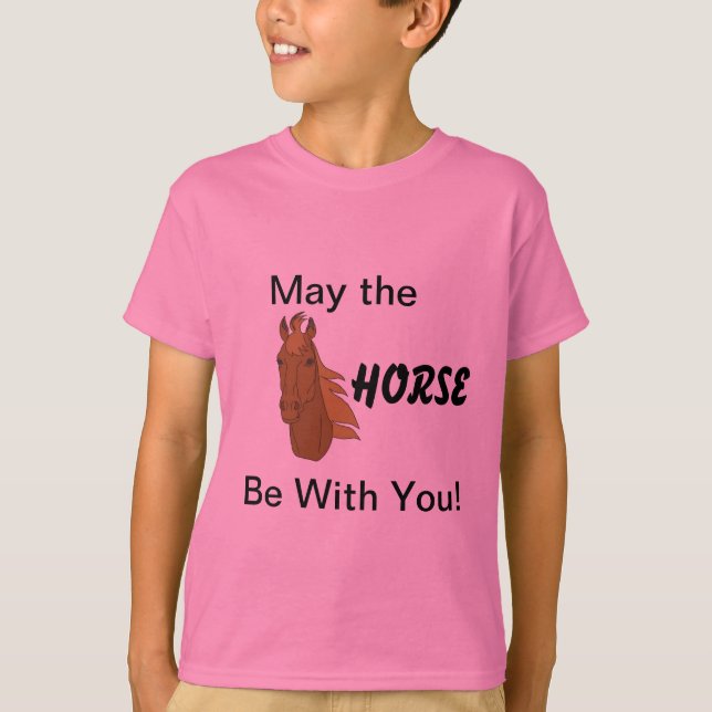 Camiseta ¡Mayo el caballo esté con usted! (Anverso)
