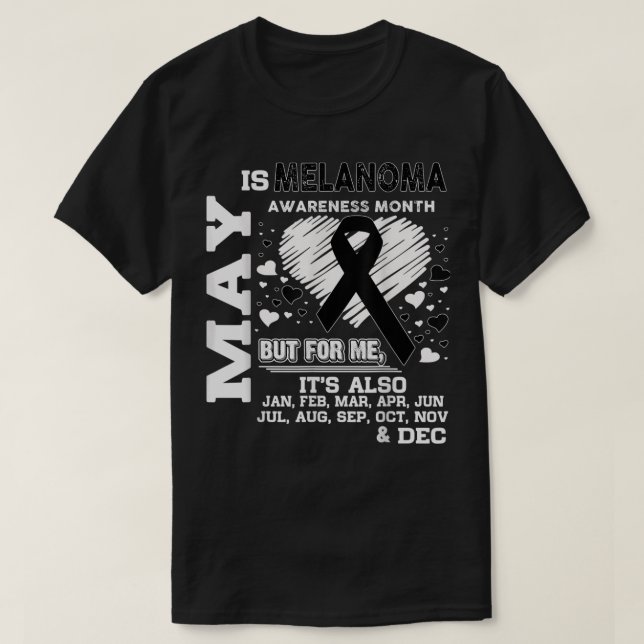 Camiseta Mayo es el mes de la conciencia sobre el melanoma (Diseño del anverso)