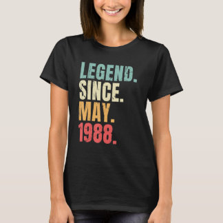 Camiseta Mayo Leyenda de Cumpleaños Desde Mayo 1988 Retro