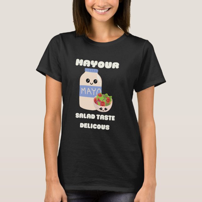 Camiseta mayo mayonaise mayonnaise cute kawaii mayo salad f (Anverso)