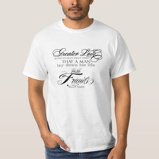 Camiseta Mayor amor (Anverso)