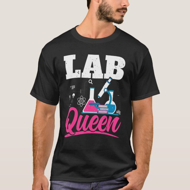 Camiseta Mayor de biología de docentes de ciencias de reina (Anverso)