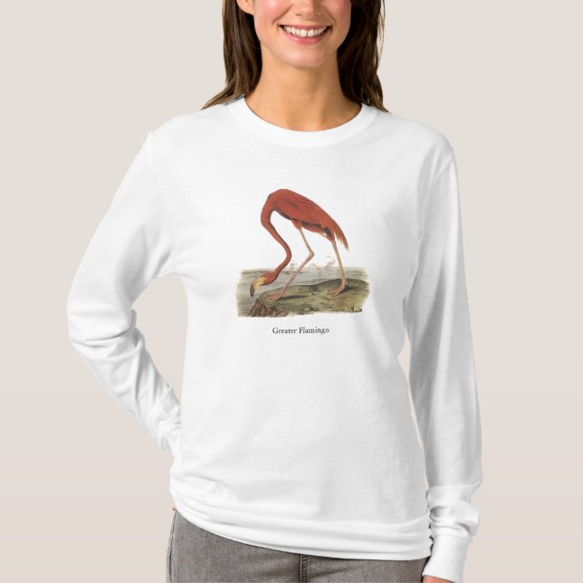 Camiseta Mayor flamenco, Juan Audubon (Anverso)