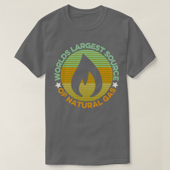 Camiseta Mayor fuente mundial de gas natural (Diseño del anverso)