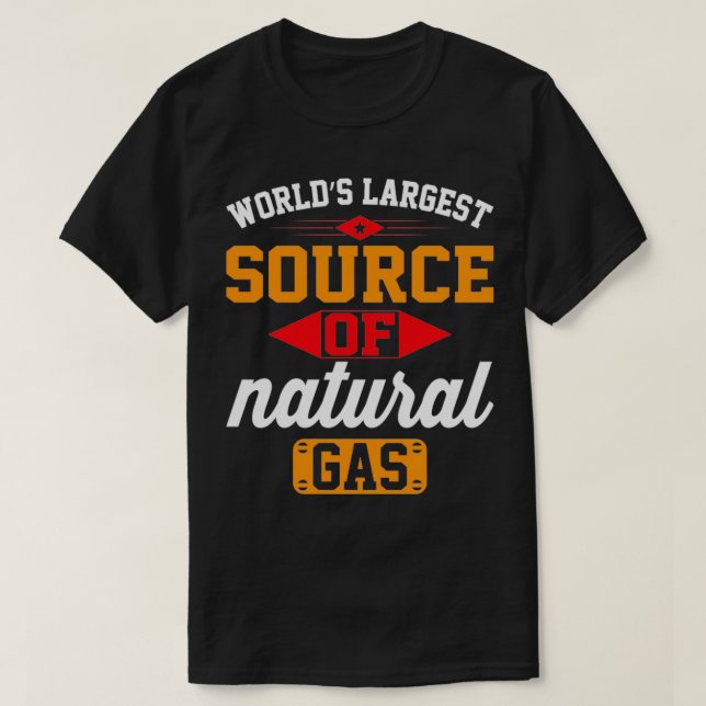 Camiseta Mayor Fuente Mundial De Gas Natural 12 (Diseño del anverso)