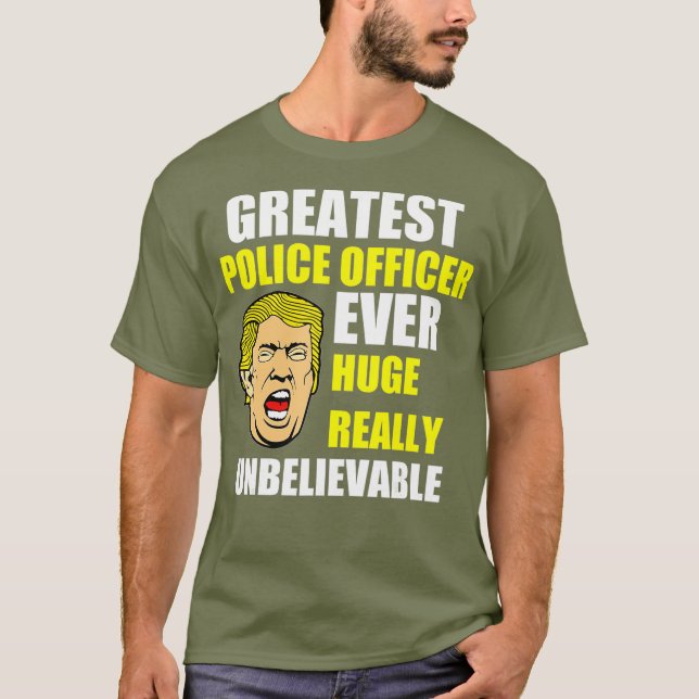 Camiseta Mayor oficial de policía gracioso burdo donald tru (Anverso)