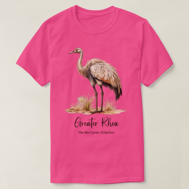 Camiseta Mayor Rhea La Colección De Aves Amante TShirt (Diseño del anverso)