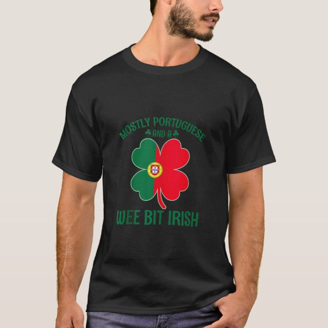 Camiseta Mayormente portugués y morimos Shamrock Portu irla (Anverso)