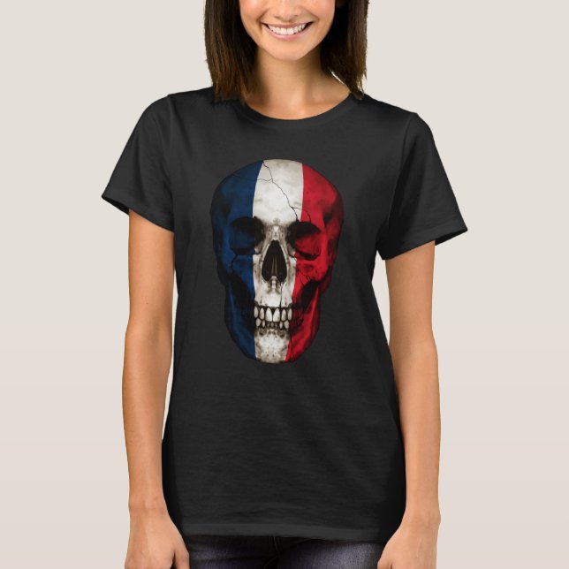 Camiseta Mayotte Flag Skull Maorais Roots Proud Patriotic (Anverso)