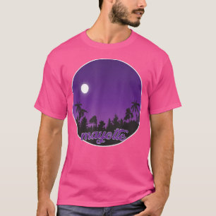Camiseta mayotte por la noche con palmas