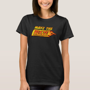 Camiseta Mayz el incendio de la llama de cumpleaños