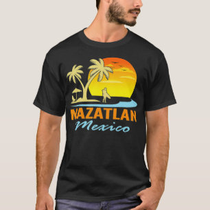 Camiseta Mazatlán México Beach Sunset Palm Trees Océano