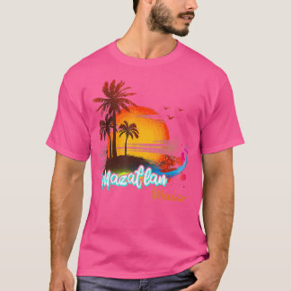 Camiseta Mazatlán México Playa Verano Vacaciones Palm Trees
