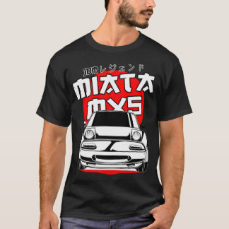Camiseta Mazda mx5 miata luna roja ( impresión blanca ) Peg