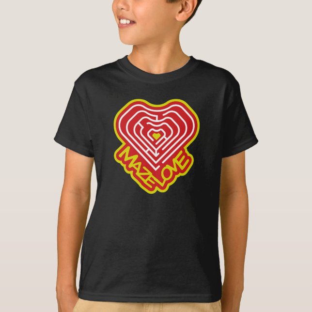 CAMISETA MAZE LOVE HEART BY MASANSER PIXELAT (Anverso)