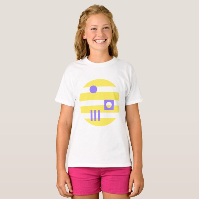Camiseta Mazipoodles En El Lilac Amarillo De La Luna (Anverso completo)