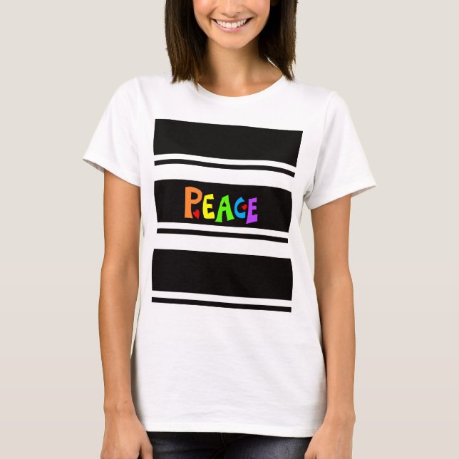 Camiseta MAZIPOODLES Paz Arcoíris 2 (Anverso)