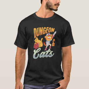 Camiseta Mazmorra y gatos para un jugador de Rpg