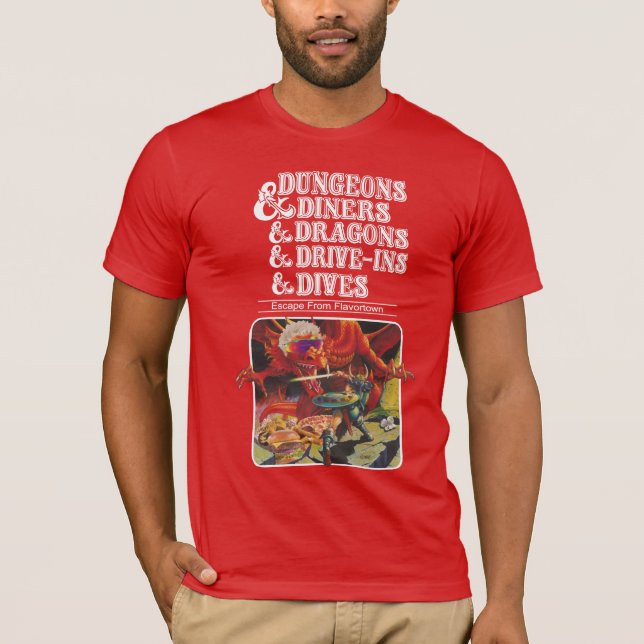Camiseta Mazmorras y comensales y dragones y Impulsión-Ins (Anverso)