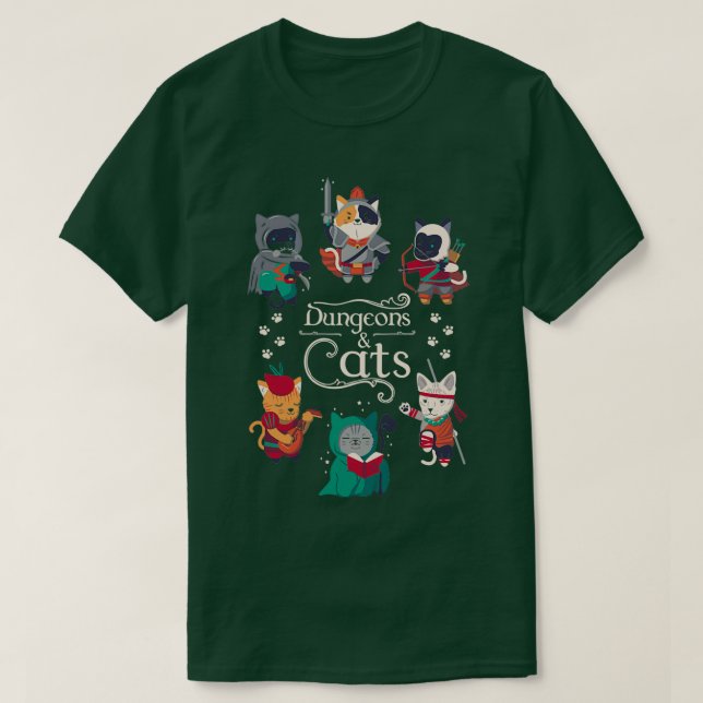 Camiseta Mazmorras y gatos 3 (Diseño del anverso)