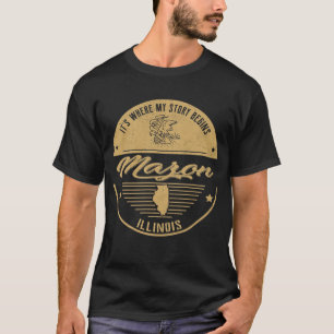 Camiseta Mazon Illinois Es donde comienza mi historia