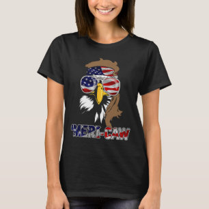 Camiseta Mb35 Mullet Eagle meri-caw 4 De Julio Independenci