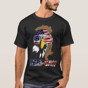 Camiseta Mb35 Mullet Eagle meri-caw 4 De Julio Independenci