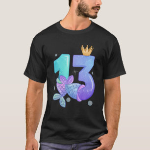 Camiseta Mb 13ª Sirenita De Aniversario Corona Dorada Duran