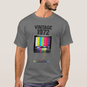 Camiseta Mb Vintage 1972 Televisión Retro Dripping TV 50