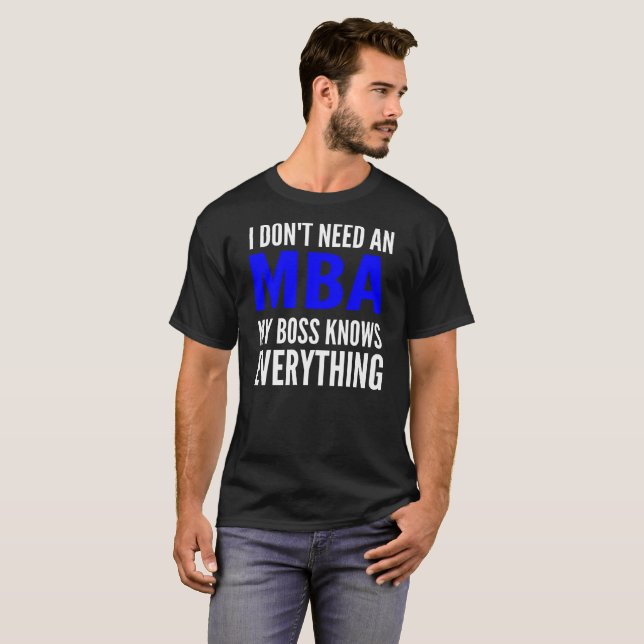 Camiseta MBA | Sarcasmo | (Anverso completo)