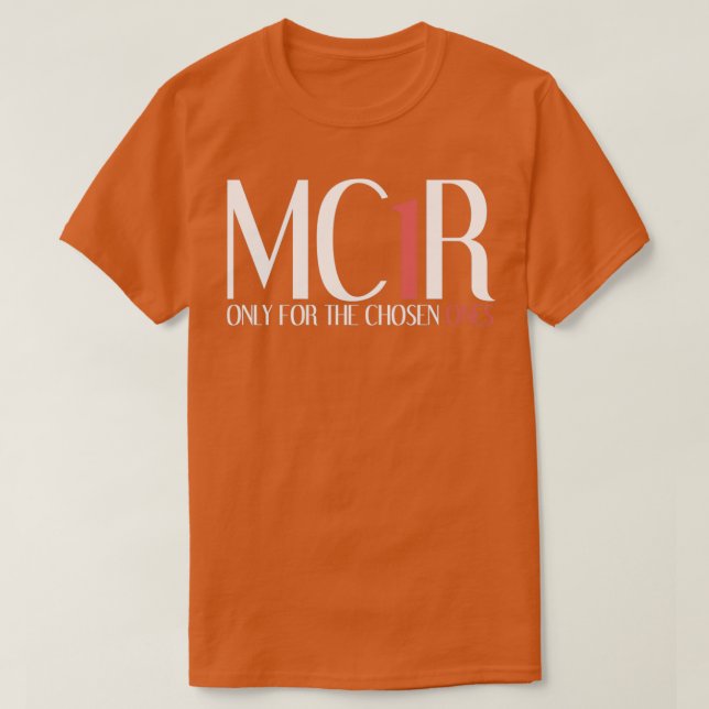 Camiseta MC1R Escogido onza roja (Diseño del anverso)
