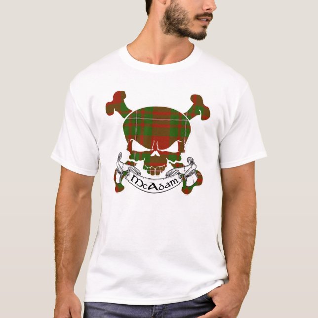 Camiseta McAdam Tartan Skull (Anverso)