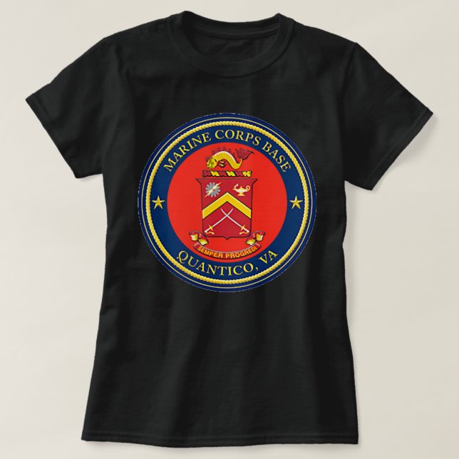 Camiseta MCB Quantico Virginia Veterano Militar del FBI DEA (Diseño del anverso)