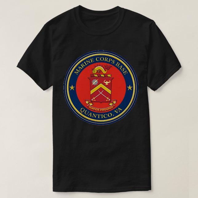 Camiseta MCB Quantico Virginia Veterano Militar del FBI DEA (Diseño del anverso)