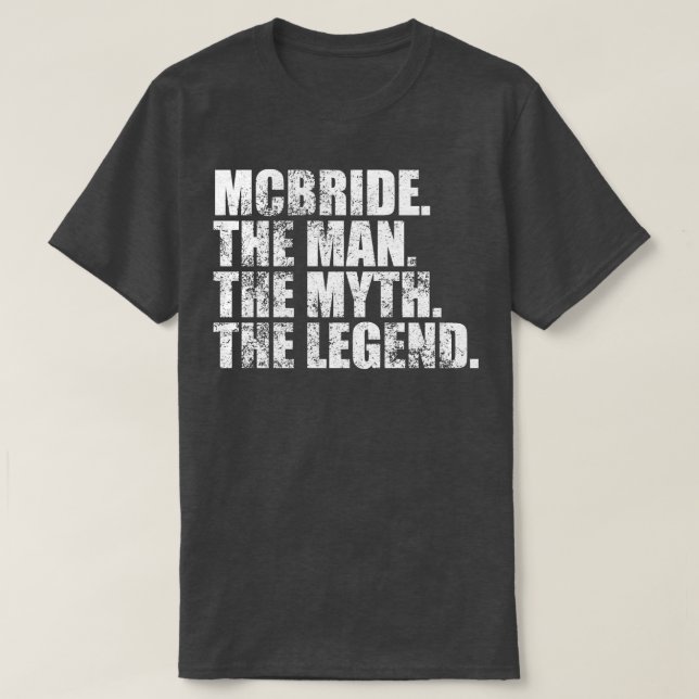 Camiseta McbrideMcbride Nombre de familia Mcbride apellido  (Diseño del anverso)