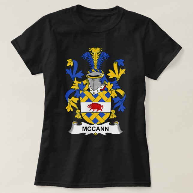 Camiseta McCann Escudo de Armas Crest familiar (Diseño del anverso)
