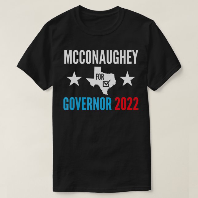 Camiseta McConaughey Por El Votación Del Gobernador Teas (Diseño del anverso)