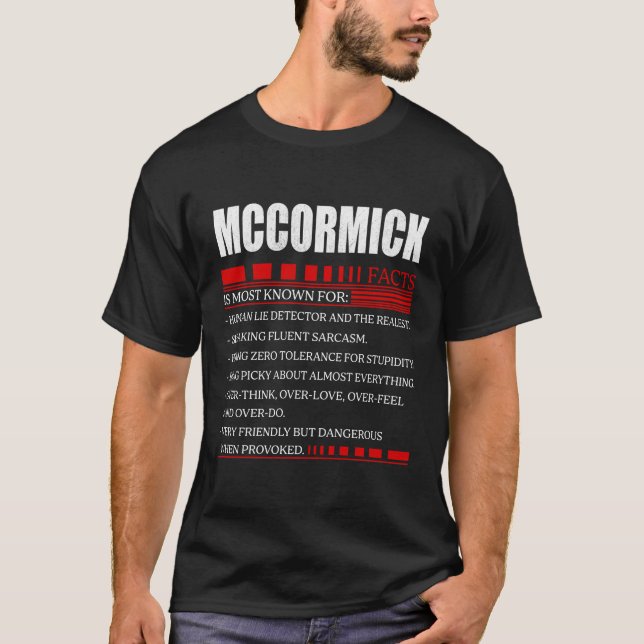 Camiseta MCCORMICK Nombre T Camisa, cresta familiar MCCORMI (Anverso)