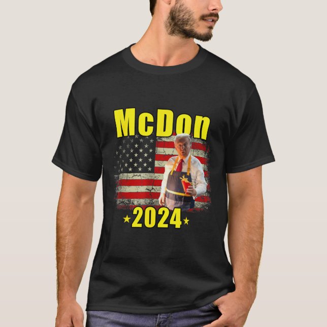 Camiseta Mcdon 2024 Funny Donald Trump Cocina francesa frit (Anverso)