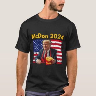 Camiseta Mcdon Divertido Donald Trump Cocina Papas Fritas 