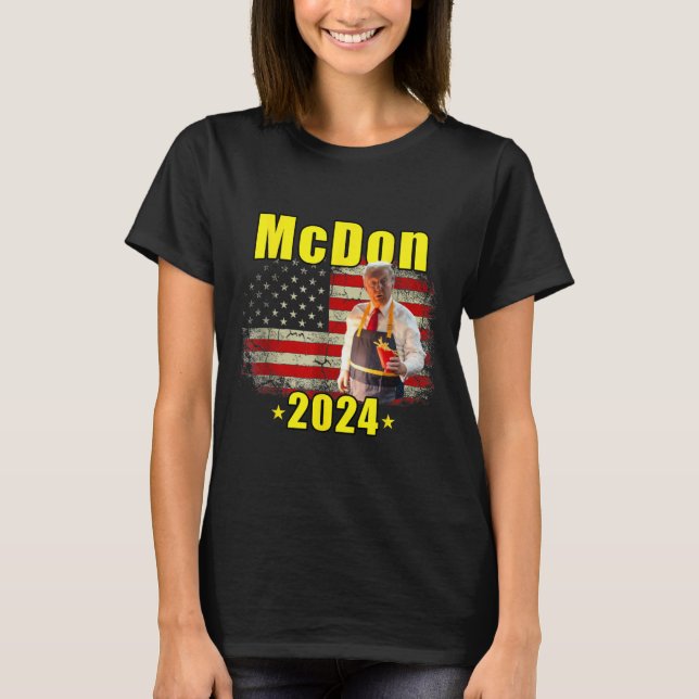 Camiseta Mcdon Funny Donald Trump French Fry Cooking Fries  (Anverso)