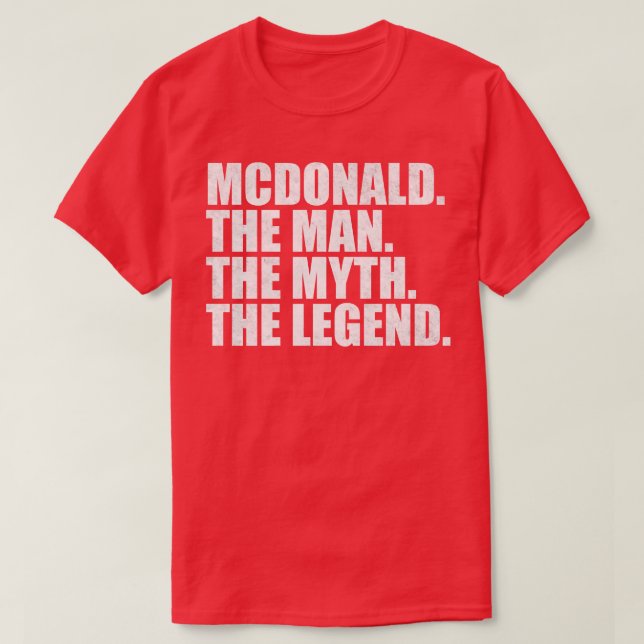 Camiseta McdonaldMcdonald Nombre de la familia McdonaldApel (Diseño del anverso)