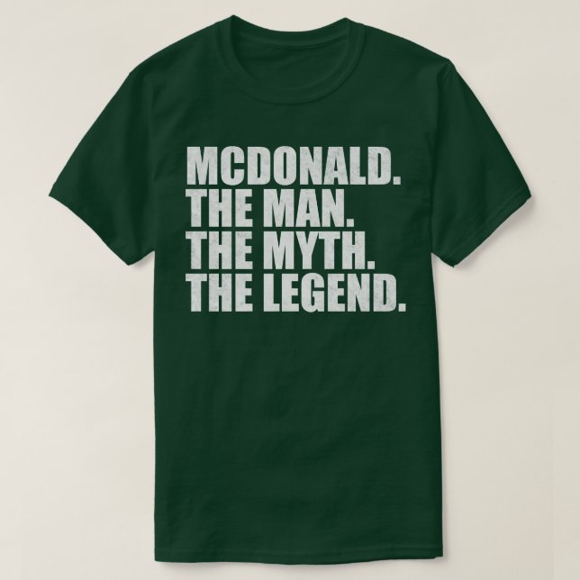 Camiseta McdonaldMcdonald Nombre de la familia McdonaldApel (Diseño del anverso)